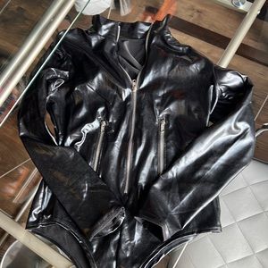 Leather bodysuit